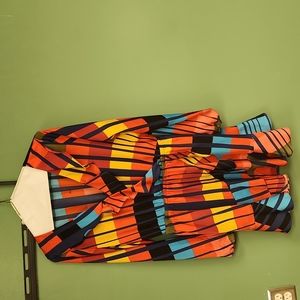 Colorful ruffle hem dress
